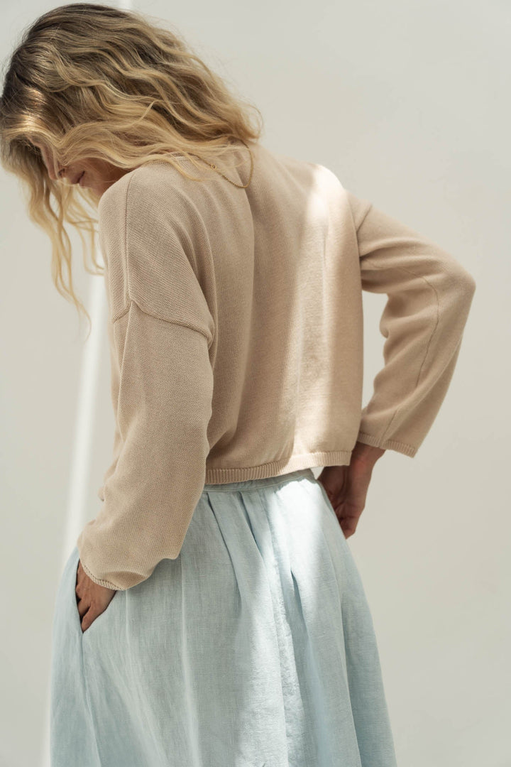 Sofie Cotton Sweater Beige – NÄZ – Zweiblatt 3