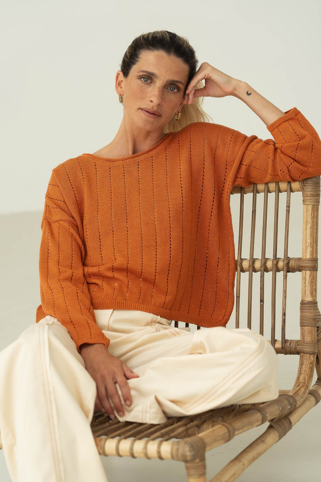 Sofie Linen Sweater Orange – NÄZ – Zweiblatt 2