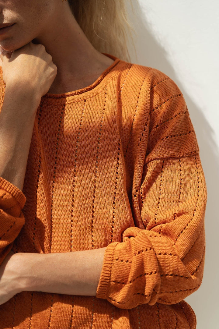 Sofie Linen Sweater Orange – NÄZ – Zweiblatt 3
