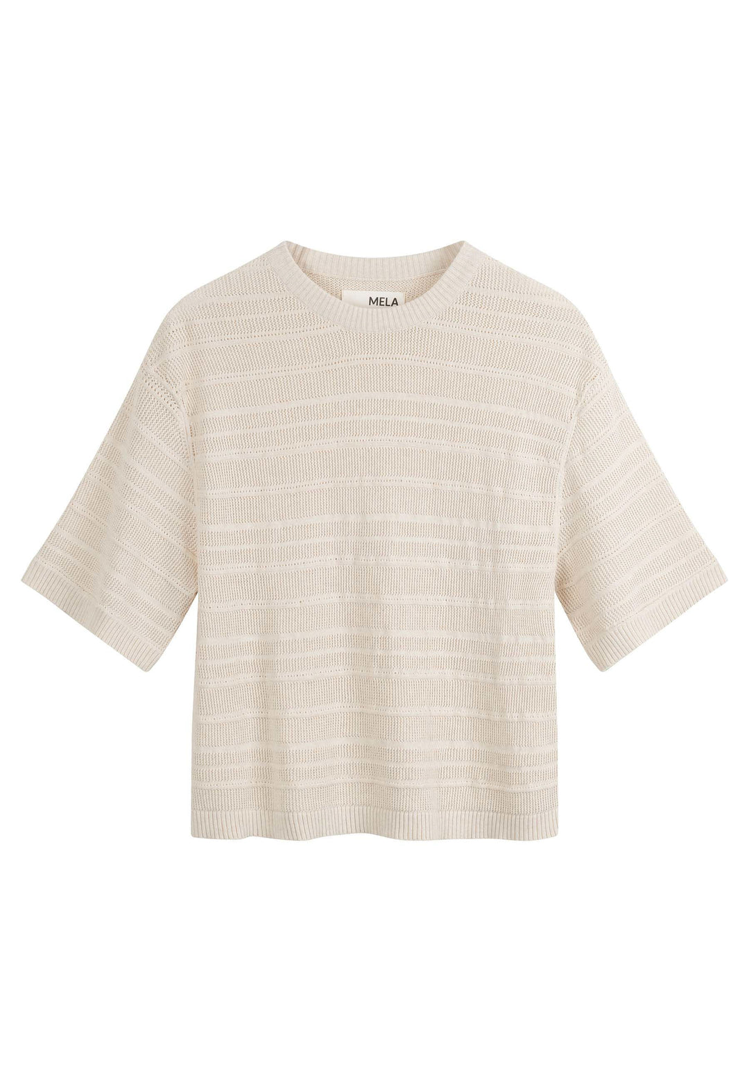 Strick T-Shirt Arohi Cream Melange von Mela, Freisteller