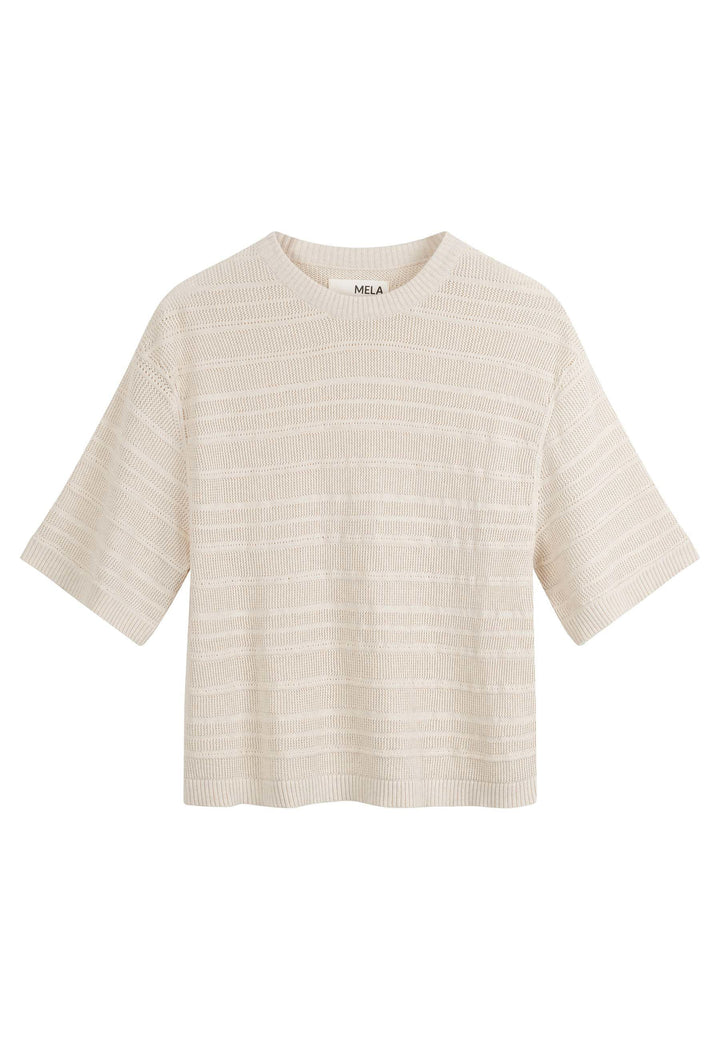 Strick T-Shirt Arohi Cream Melange von Mela, Freisteller