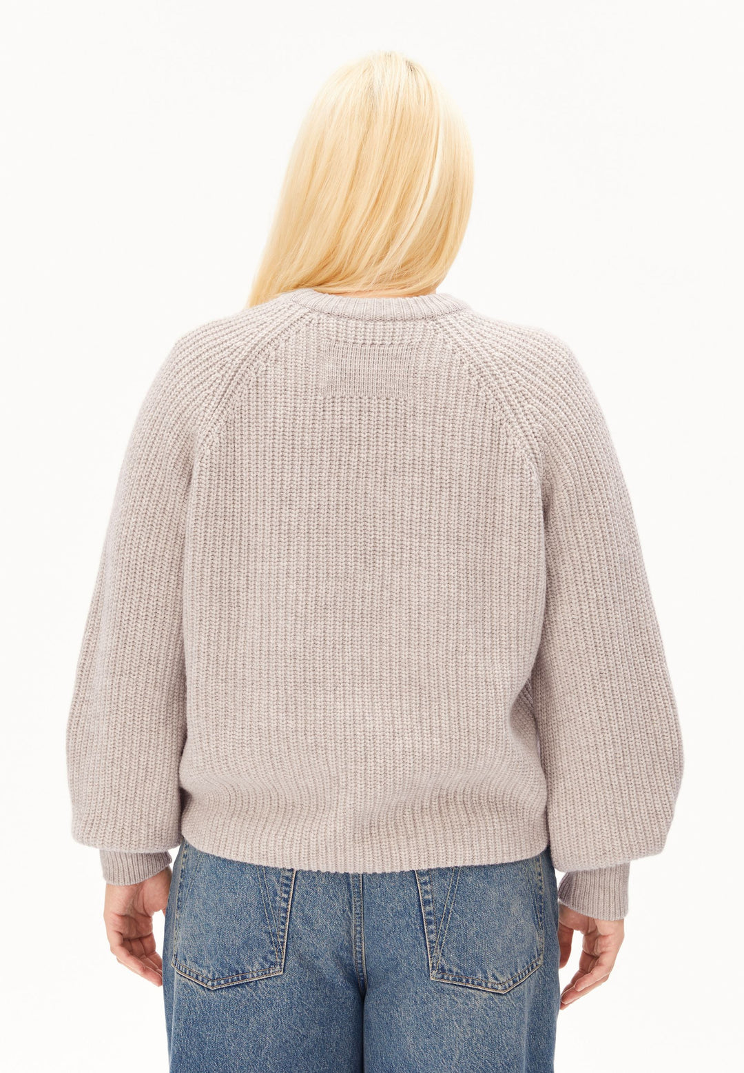 Strickpullover KAAGI Rippstrick Honey Melange von Armedangels Rückansicht