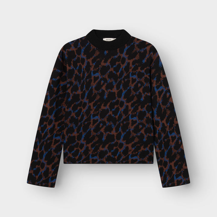 Sweater Leopard Limhamn von Dedicated, Strickpullover Freisteller