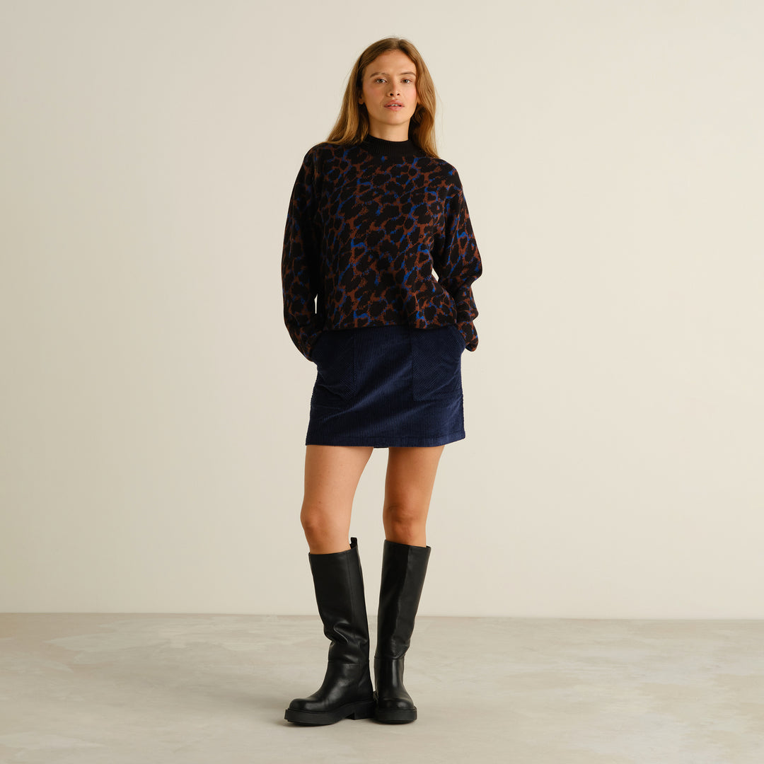 Sweater Leopard Limhamn von Dedicated, ganzes Outfit