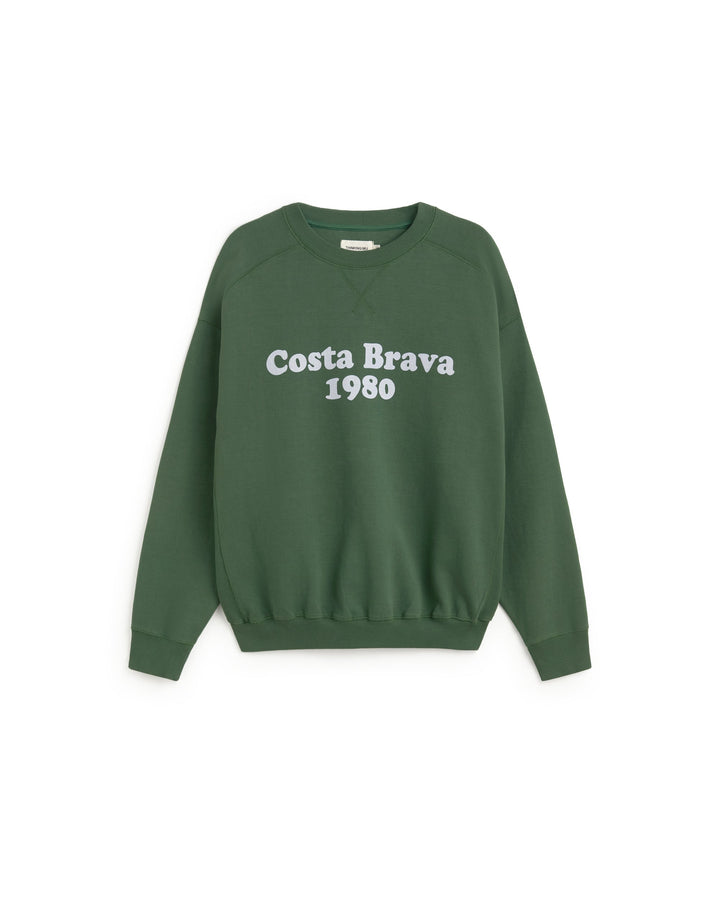 Sweatshirt Costa Brava Dunkelgrün von Thinking MU, Freisteller