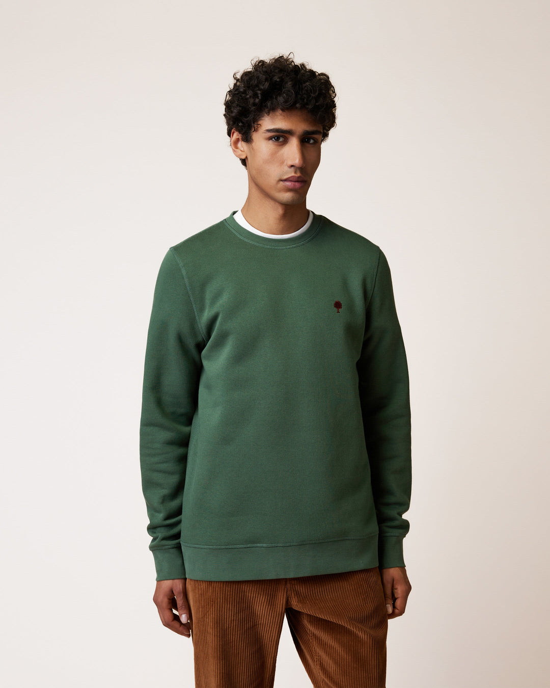 Sweatshirt Donzy Waldgrün von Faguo am Model