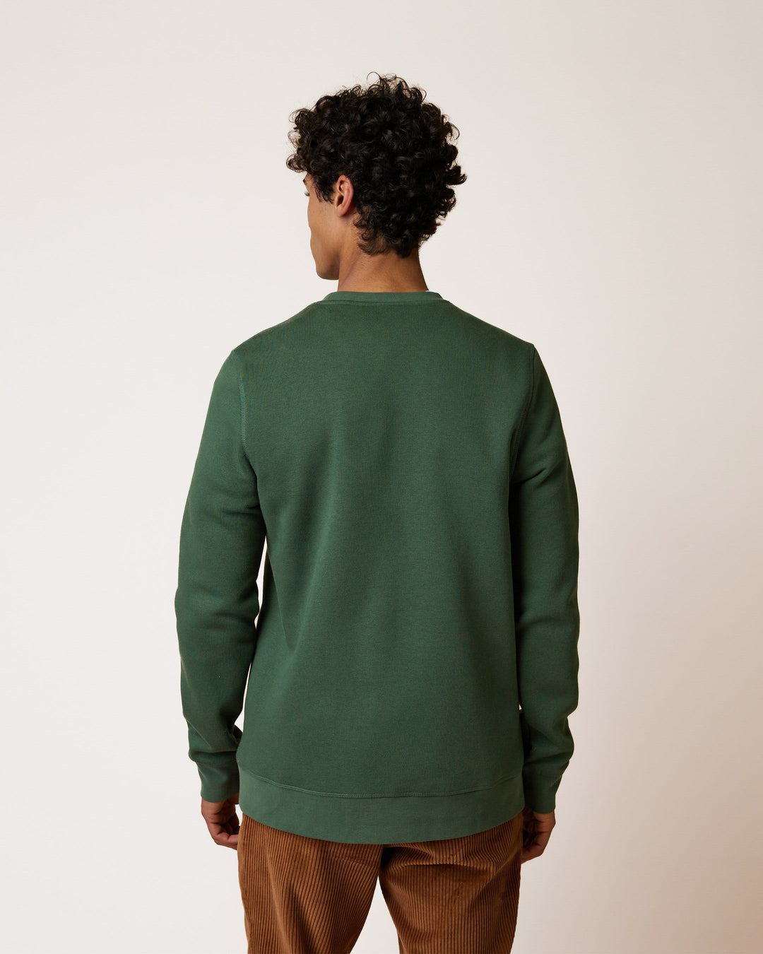 Sweatshirt Donzy Waldgrün von Faguo Detail Baumstickerei