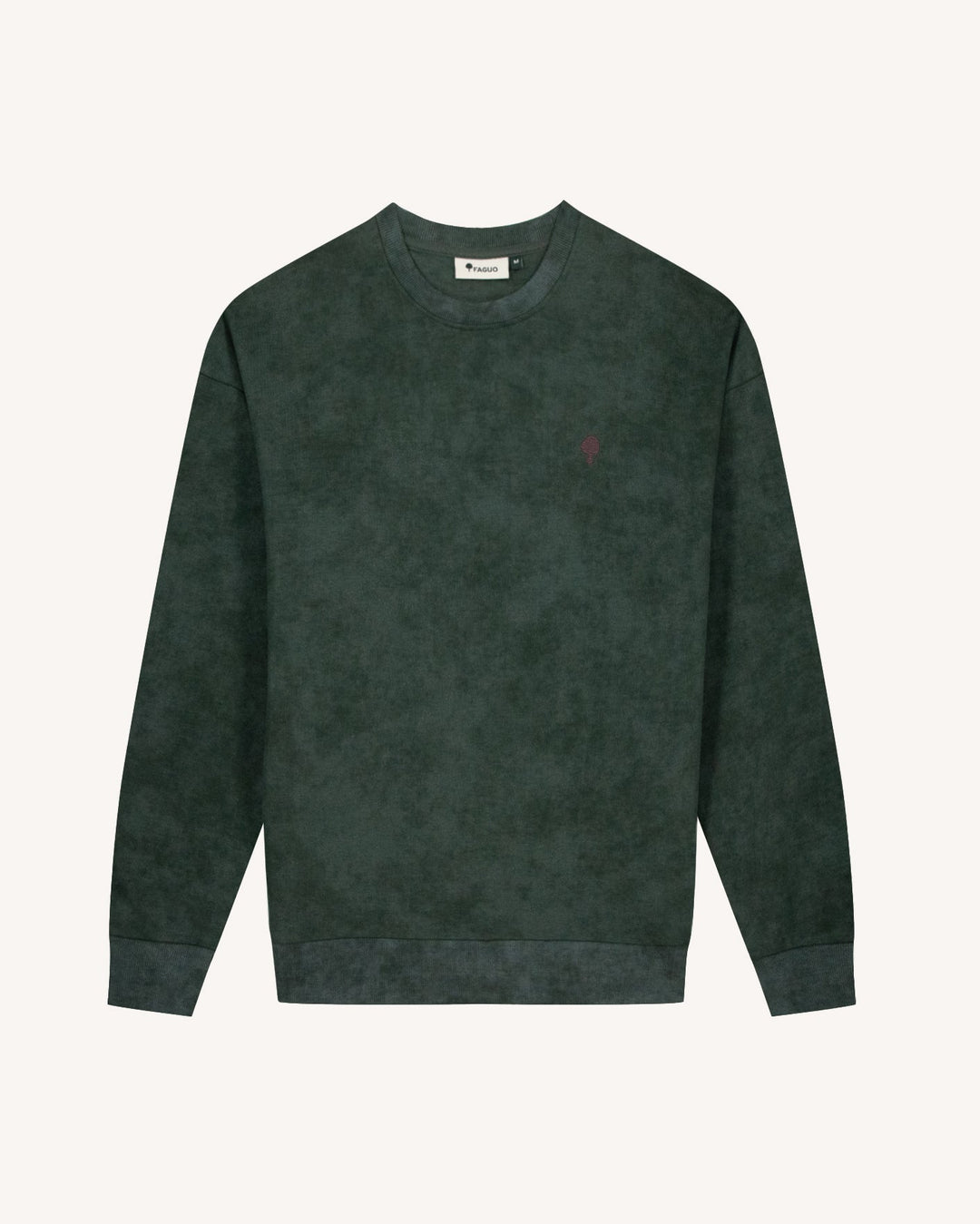 Sweatshirt Fango Dunkelgrün meliert von Faguo freigestellt