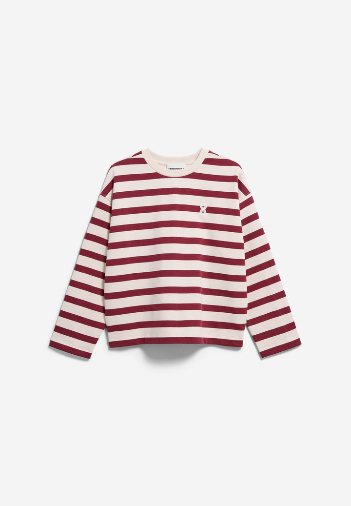 Sweatshirt ICONIC Å FRANKAA BOLD Undyed-Velvet Red von Armedangels freigestellt