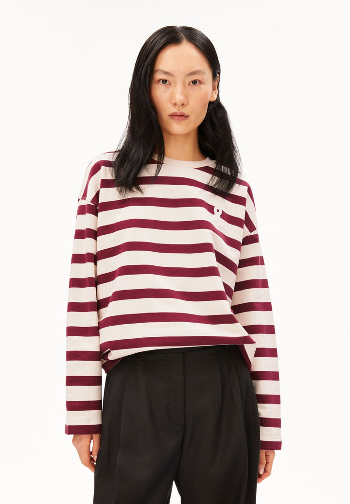 Sweatshirt ICONIC Å FRANKAA BOLD Undyed-Velvet Red von Armedangels Vorderansicht