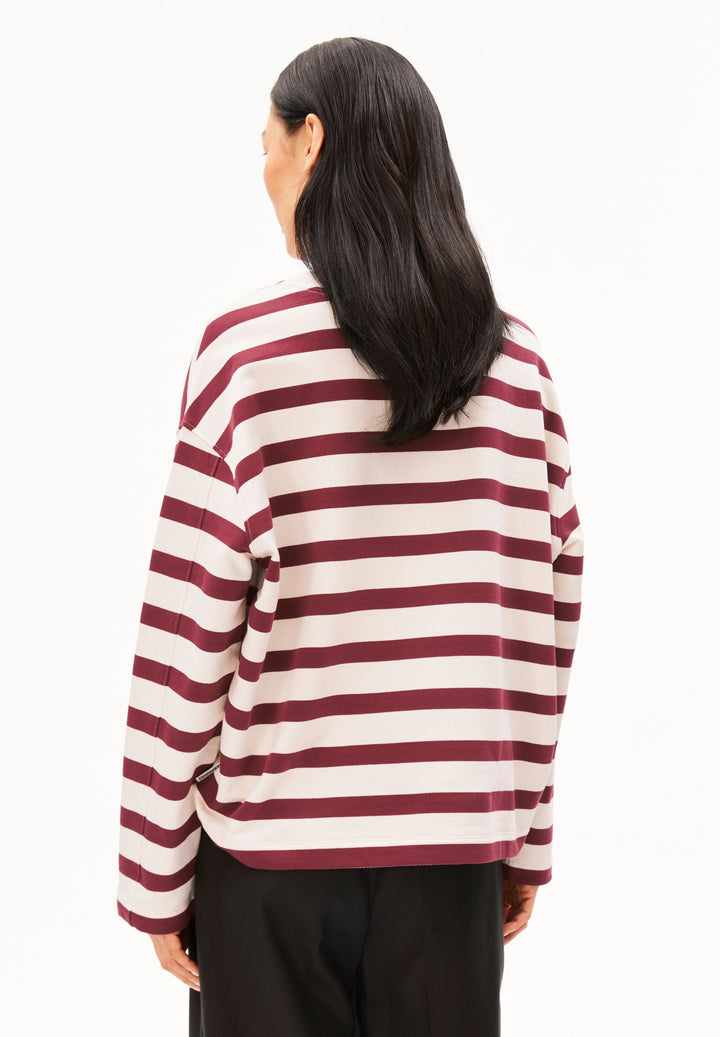 Sweatshirt ICONIC Å FRANKAA BOLD Undyed-Velvet Red von Armedangels Rückansicht