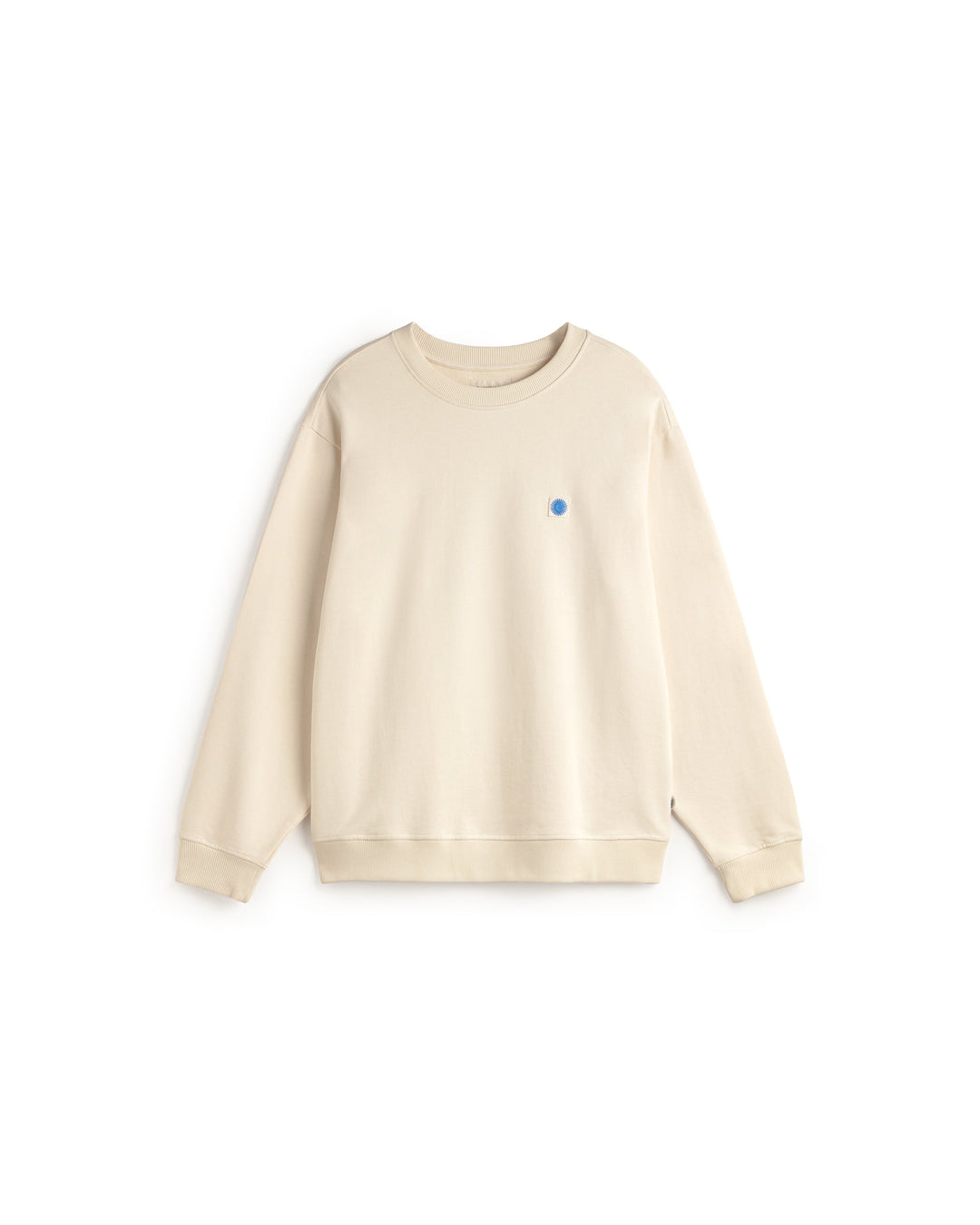 Sweatshirt Leon Ecru mit blauer Sonne von Thinking MU, Freisteller