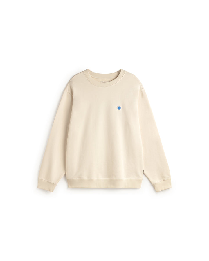 Sweatshirt Leon Ecru mit blauer Sonne von Thinking MU, Freisteller
