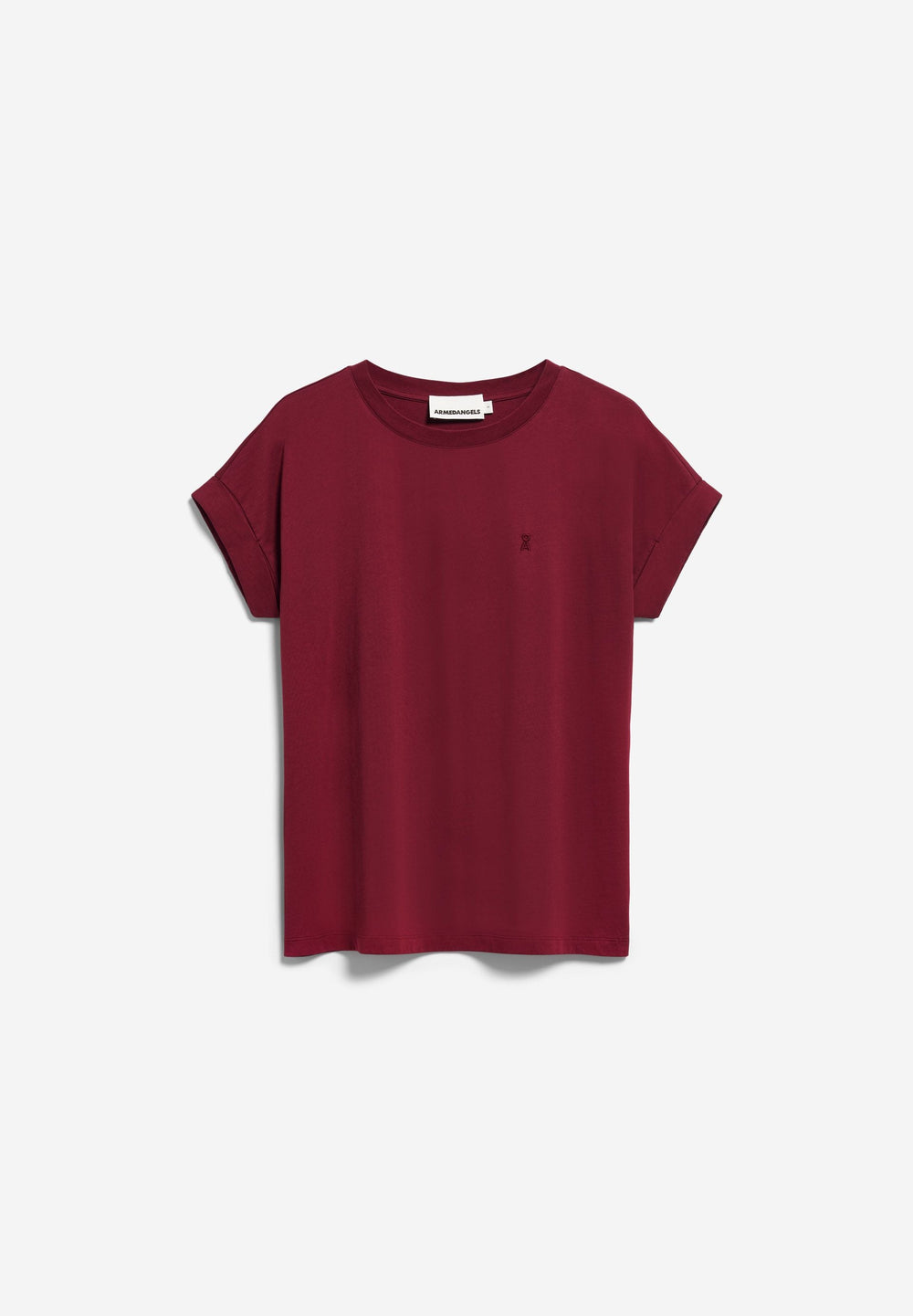 T-Shirt IDAARA Velvet Red von Armedangels freigestellt