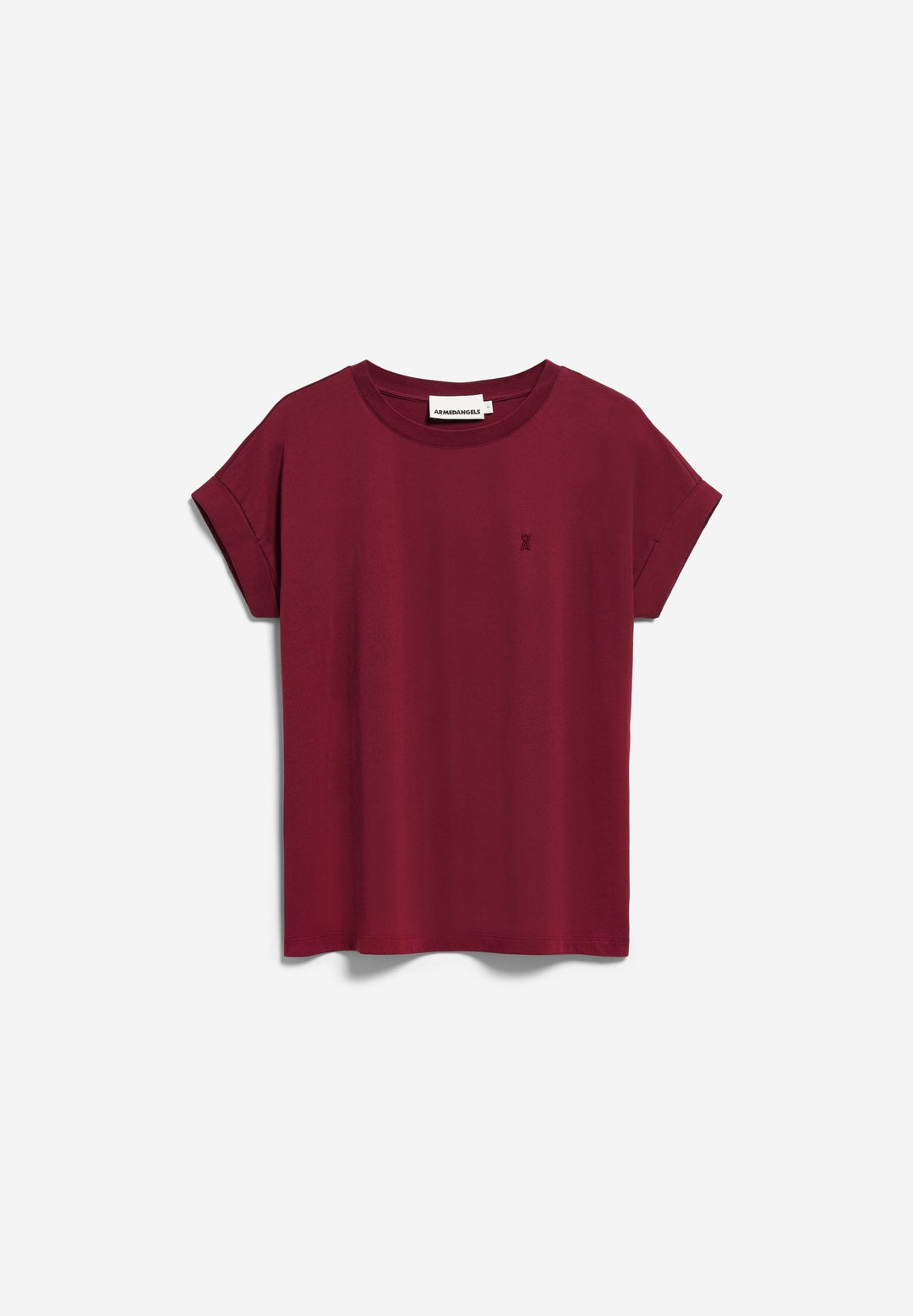 T-Shirt IDAARA Velvet Red von Armedangels freigestellt