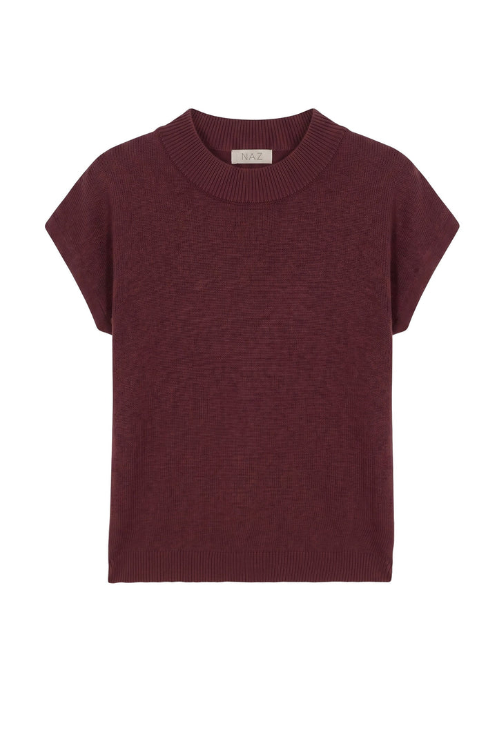 T-Shirt Lucia Linen Knit Brown – NÄZ – Zweiblatt 4