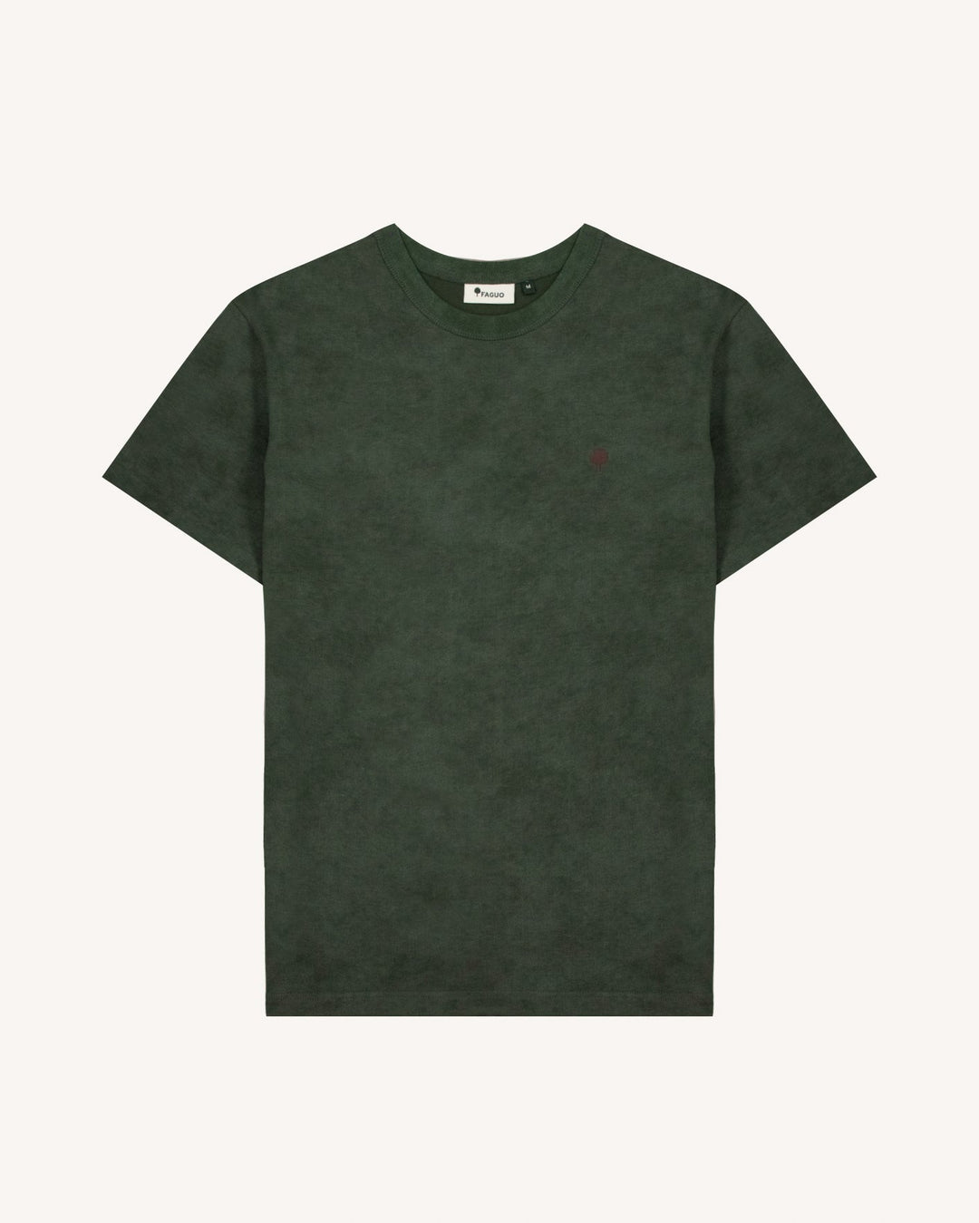 T-Shirt Lugny Dunkelgrün meliert von Faguo freigestellt