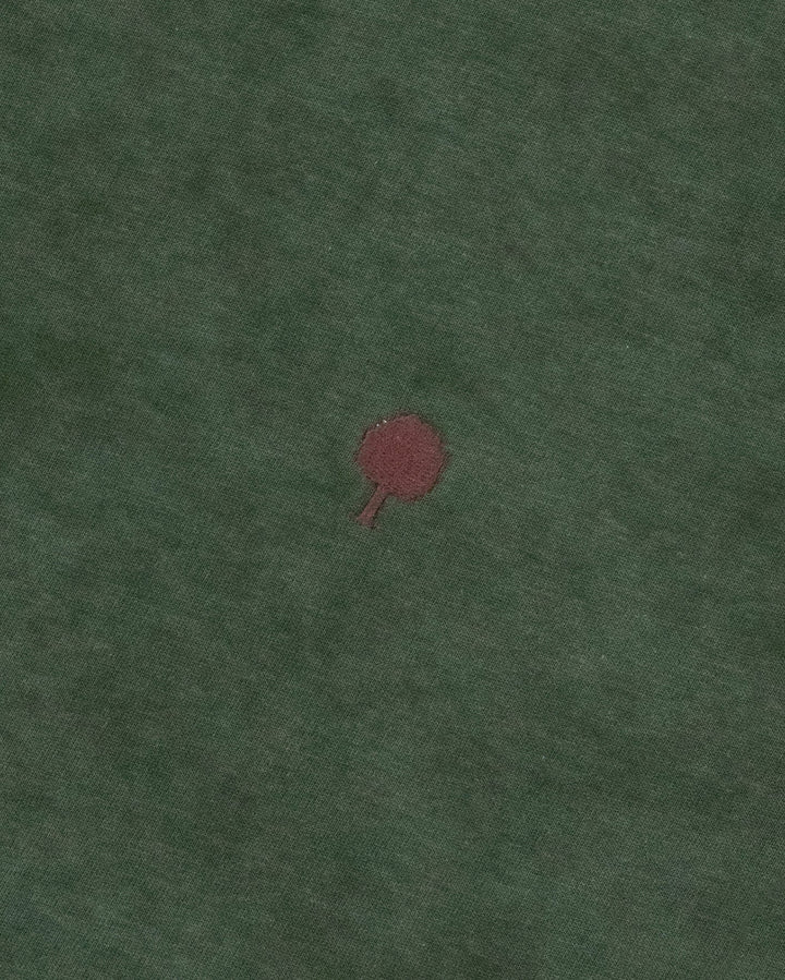 T-Shirt Lugny Dunkelgrün meliert von Faguo Detailansicht