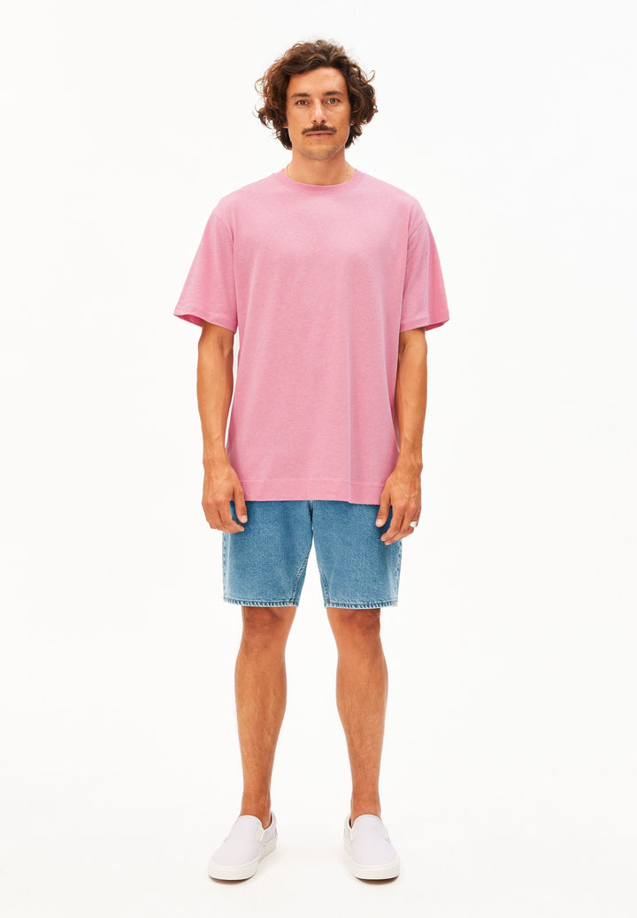 T-Shirt MAARKOS Leinen-Mix Washed Berry von Armedangels 5