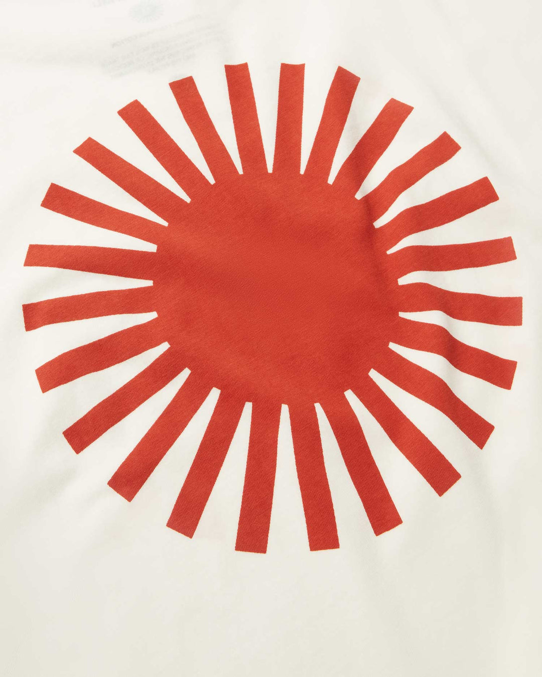 T-Shirt Sol Contrast Weiss von Thinking MU, Nahaufnahme Sonnen-Print