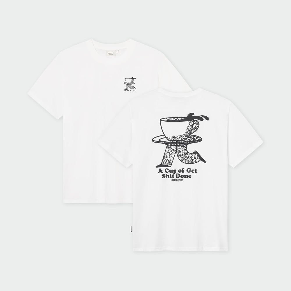 T-Shirt Stockholm Coffee Runner White – Dedicated – Zweiblatt 1