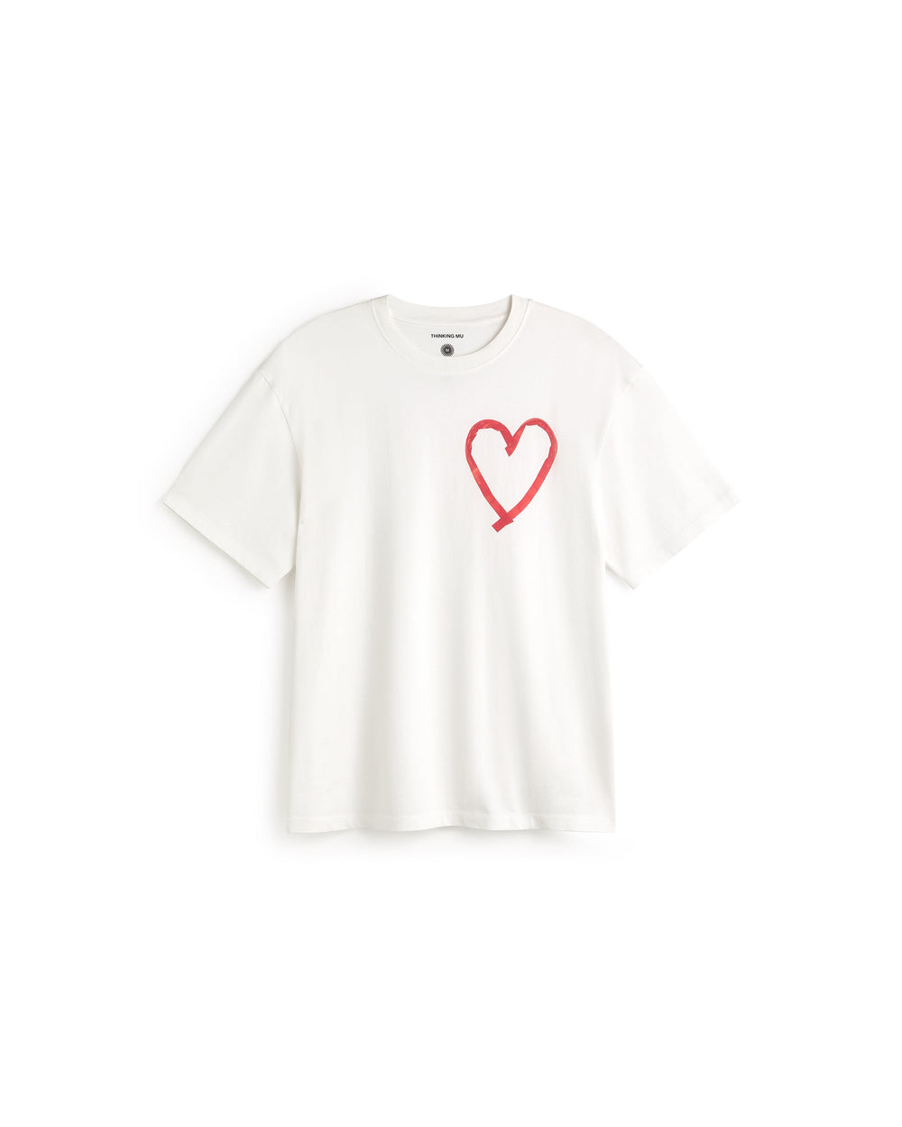 T-Shirt Tape Heart Weiss von Thinking MU, Freisteller