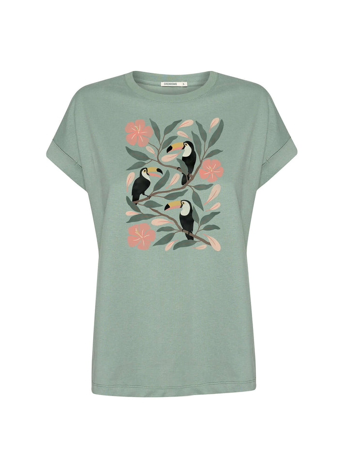 T-Shirt Tucan Flower Looney Pale Green – Greenbomb – Zweiblatt 5