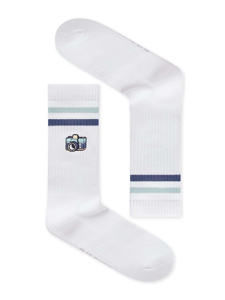 Tennis Socken Camera von Greenbomb, Paar mit gestickter Kamera
