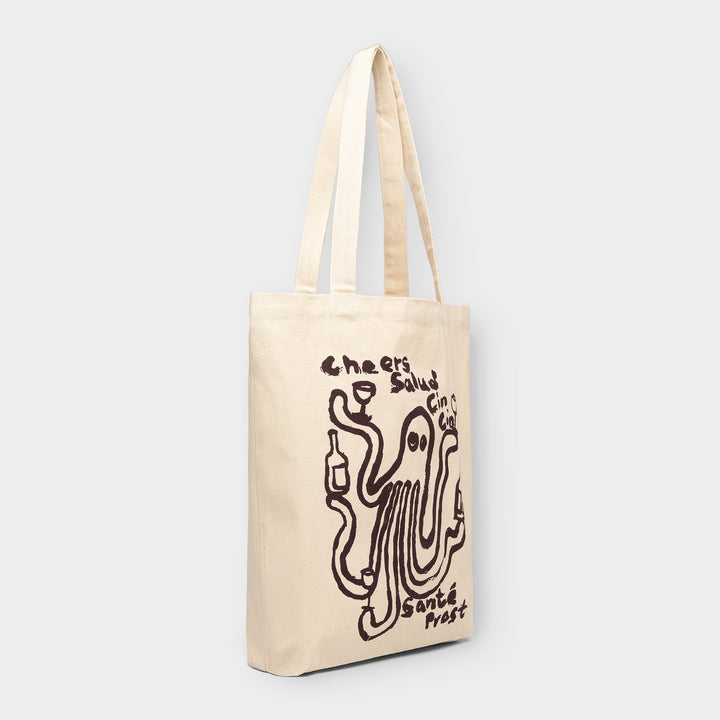 Tote Bag Torekov Cheers Salud von Dedicated, Seitenansicht