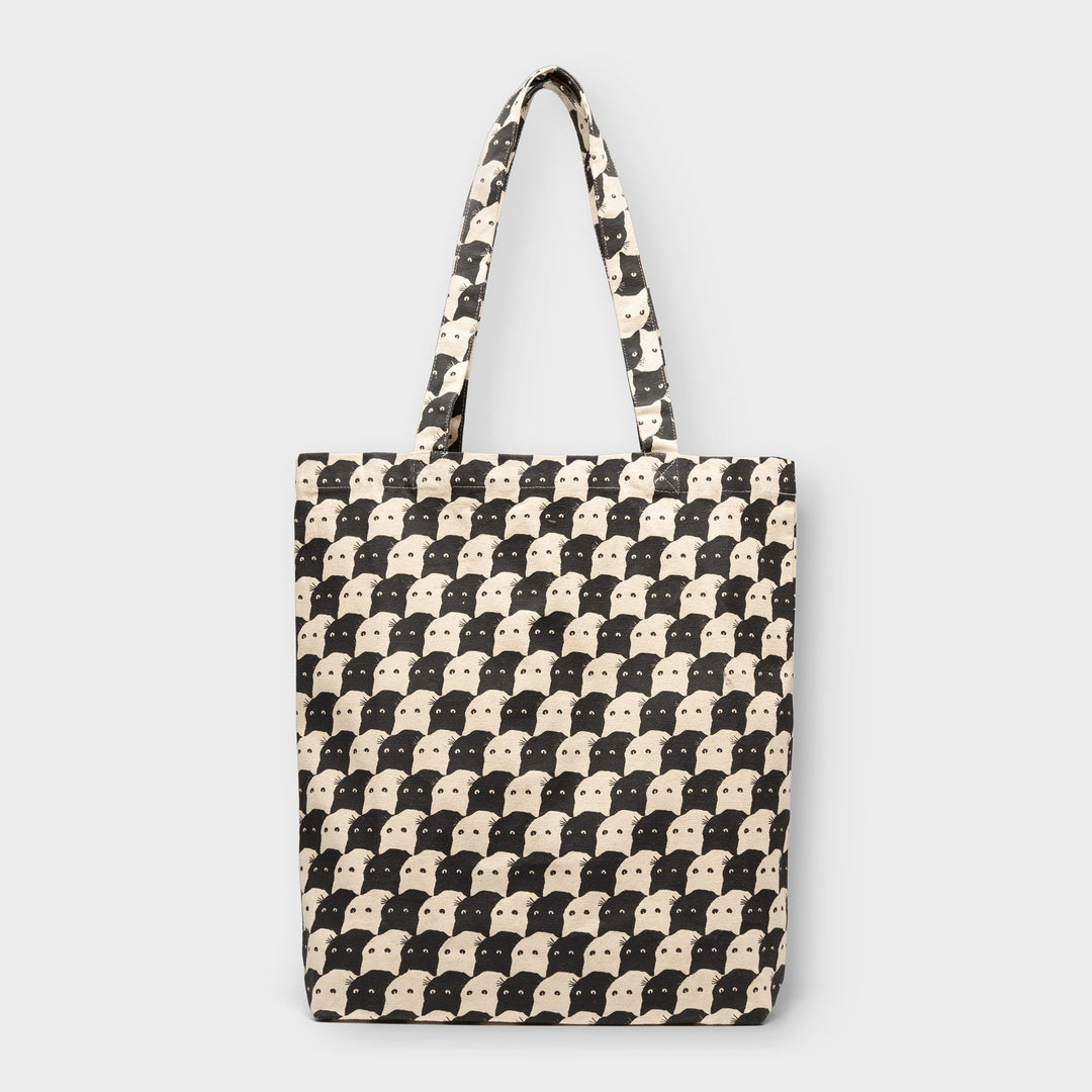 Tote Bag Torekov Pepita Cats Off-White von Dedicated