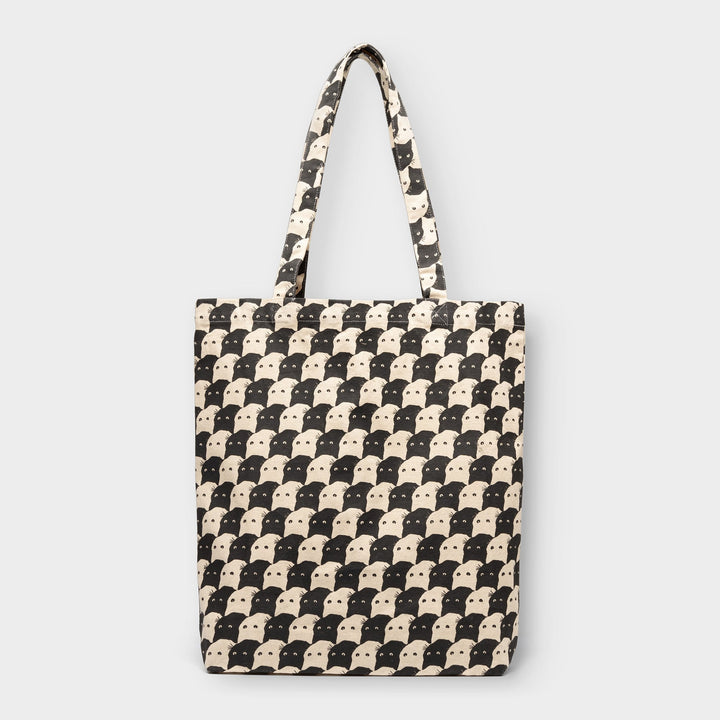 Tote Bag Torekov Pepita Cats Off-White von Dedicated