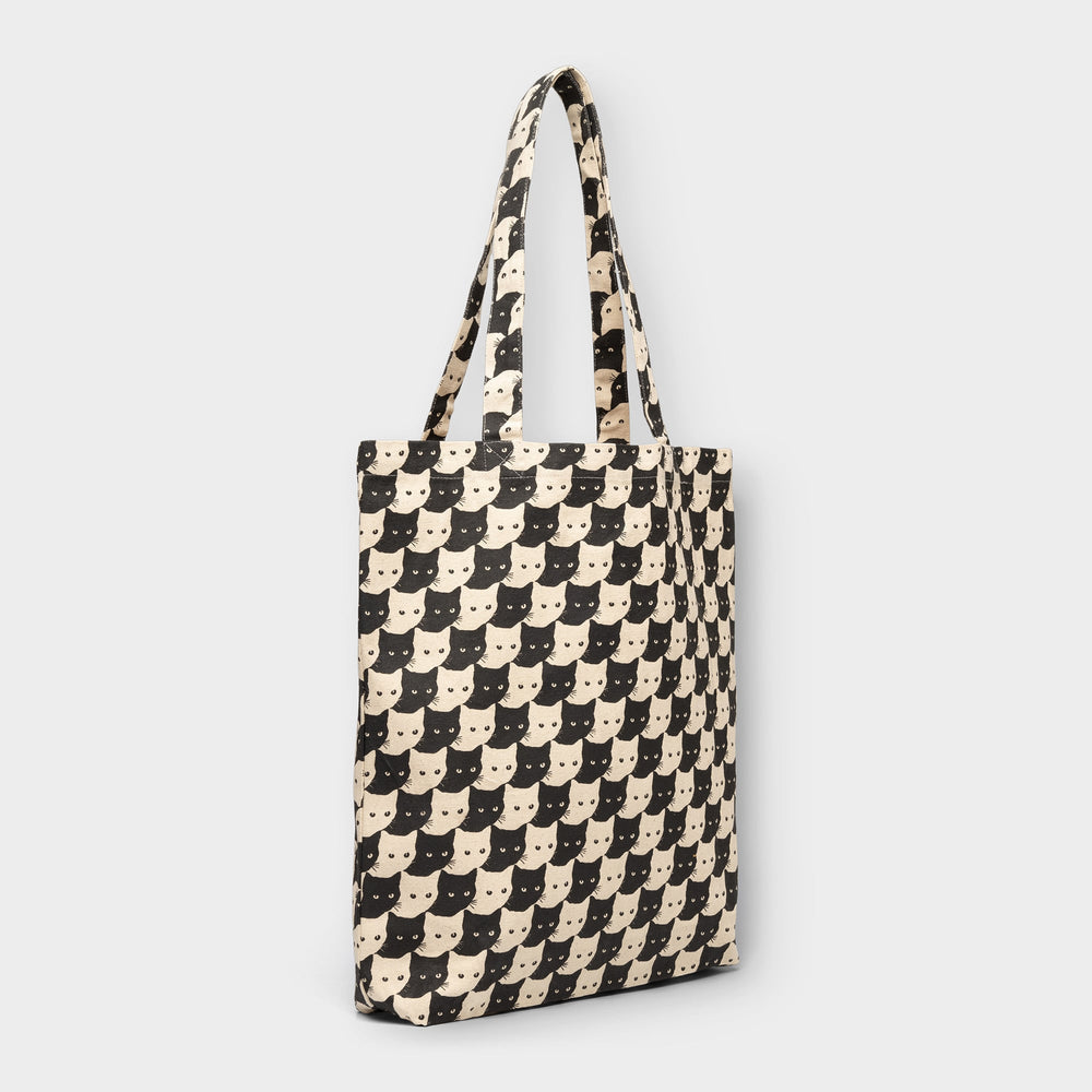 Tote Bag Torekov Pepita Cats von Dedicated, Seitenansicht