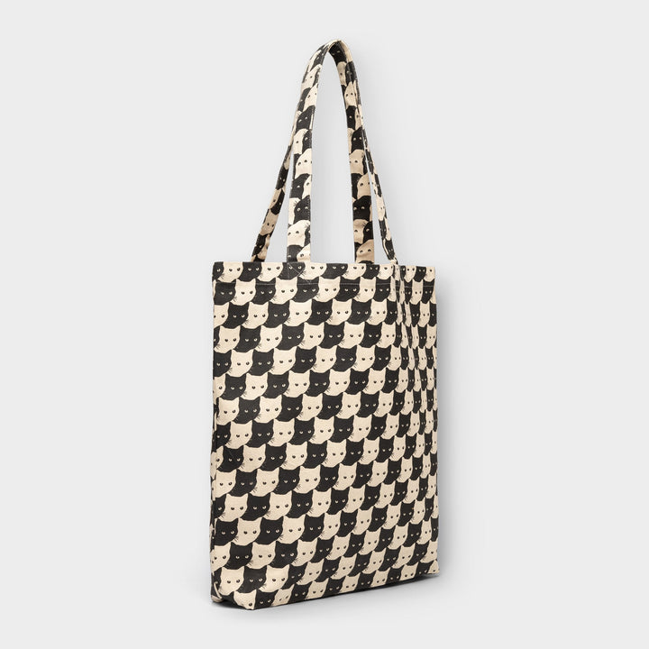 Tote Bag Torekov Pepita Cats von Dedicated, Seitenansicht
