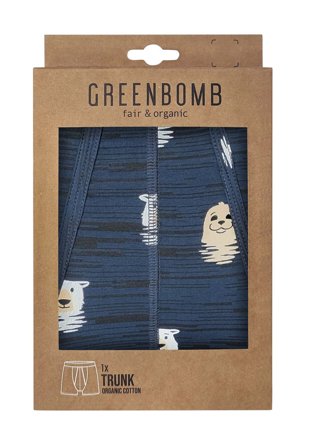 Unterhose Animal Icebear Hunt von GREENBOMB, zweite Ansicht