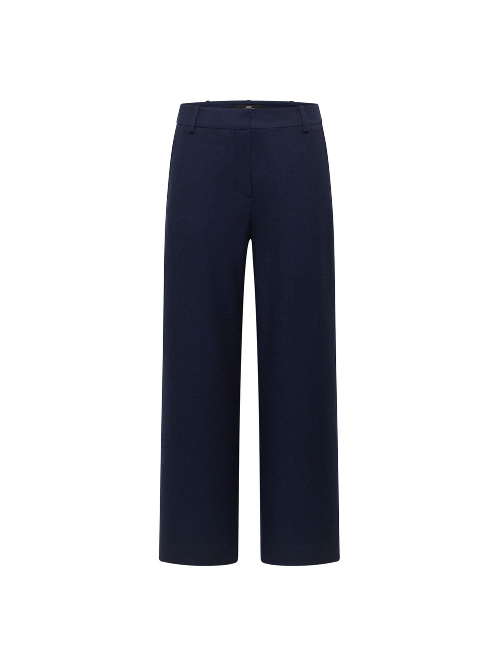Verkürzte Hose GOTS Schurwolle Midnight Melange von Lanius freigestellt