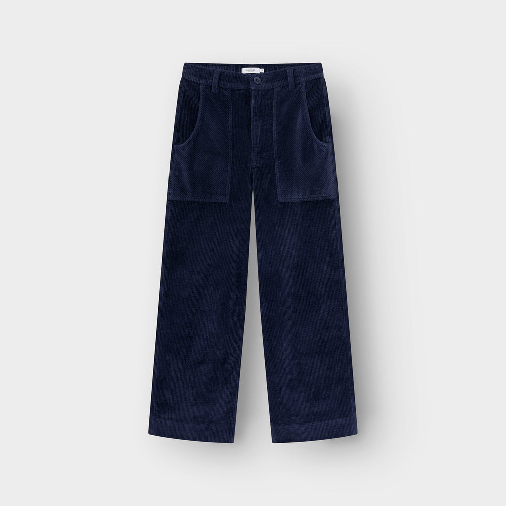 Workwear Pants Vara Corduroy Navy von Dedicated, Cordhose Freisteller