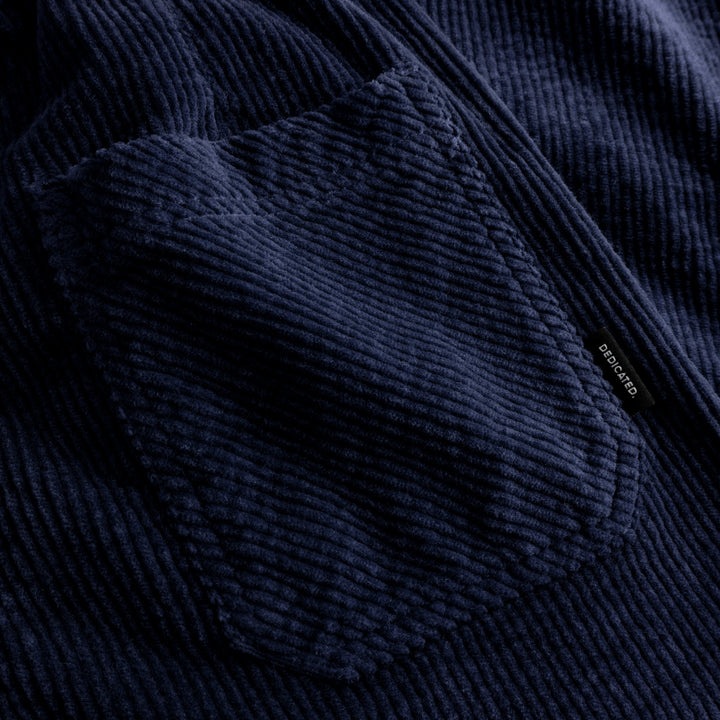 Workwear Pants Vara Corduroy Navy von Dedicated, Detail Cord